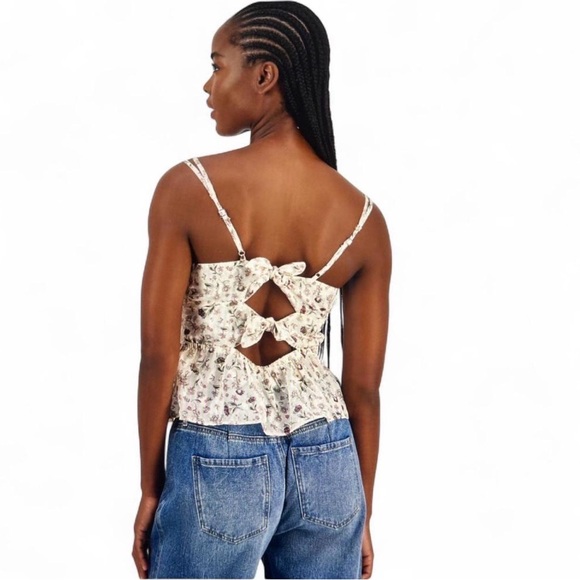 Floral Lace Trim Camisole Top - Picture 2 of 6